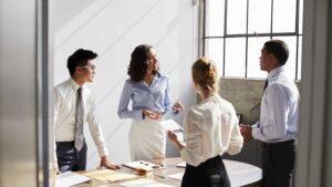 circle of people talking, empathy in leadership, organizational culture